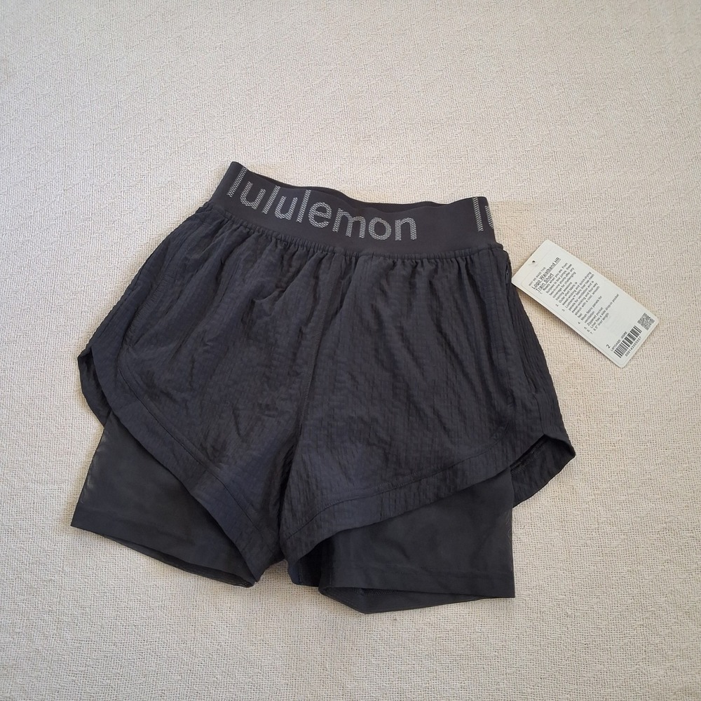 lululemon graphite grey high-rise training shorts athleisure sporty gorpcore 2